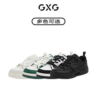 GXG 男鞋板鞋男潮流运动板鞋休闲鞋板鞋厚底男休闲鞋 米白 40