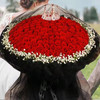 冉子花坊 鲜花速递同城配送红玫瑰花束礼盒爱人全国实体花店 199朵红玫瑰花束
