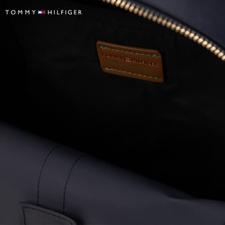 TOMMY HILFIGER 24春季女装休闲拼色织带金属字母通勤双肩背包69J8041 黑色FAP NS