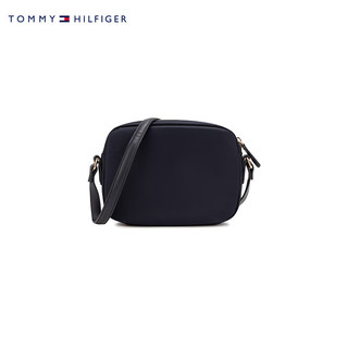 TOMMY HILFIGER24春季女拼色条纹金属字母单肩相机包斜挎包AW0AW15985 藏青色DW6 OS