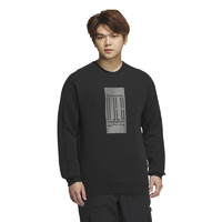 adidas 阿迪达斯 武极系列Wuji Logo Crew Sweatshirt图案印花运动休闲圆领长袖卫衣男款黑色IP4946