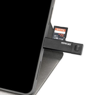 JJC USB3.0读卡器 多合一多功能高速 SD/TF卡 行车记录仪电脑相机手机苹果15 Type-C口 支持OTG功能 升级黑 Type-C+USB+Micro B口