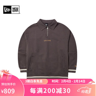 NEW ERA纽亦华古文明重塑半拉链卫衣套头衫 14112228-灰色 XXL