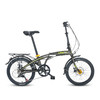 狼途（Langtu） 铝合金20寸折叠自行车成人代步男女式变速超轻便携单车KW027 消光灰 20寸