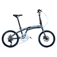 HITO 德国品牌 20寸折叠自行车超轻便携铝合金男女成人单车折叠车 钛色