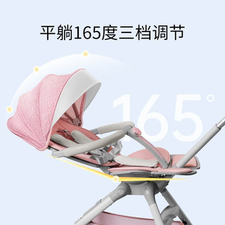 英氏（YEEHOO）旋转可坐可躺轻便折叠婴儿手推车高景观溜娃车遛娃360° 蓝色【高景观溜娃车】