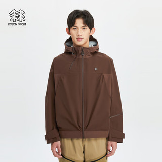 KOLON SPORT 可隆防水夹克 明星同款户外防风冲锋衣 LUJK4ST700-DN 深棕色 170/M