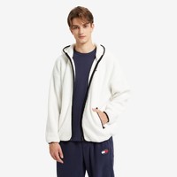 寒潮来了：TOMMY HILFIGER Tommy Jeans男装抓绒时尚刺绣LOGO连帽宽松拉链卫衣DM0DM15290