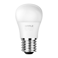 OPPLE 欧普照明 LED灯泡节能球泡 3W E14小螺口 6000K白光（五只装）