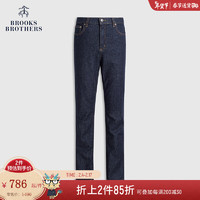 布克兄弟（BrooksBrothers）女士秋冬斜纹布弹性牛仔裤休闲长裤 4002-深蓝色 4