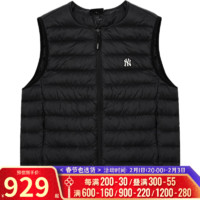 美职棒（MLB）男装女装 冬季保暖运动服时尚羽绒马甲背心外套 3ADVB0426-50BKS M(130-150斤)