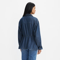 Levi's李维斯24春季女士牛仔外套抽绳收腰气质有型时尚百搭 蓝色 XS