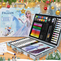 Disney 迪士尼 玩具爱莎公主女孩绘画工具套装3-7-14岁水彩笔文具奇缘艾莎新年礼盒 冰雪118件精美礼盒