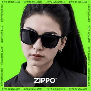 ZIPPO美国太阳镜时尚板材尼龙遮阳防晒户外大框显脸小墨镜男女9067C3