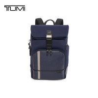 TUMI 途明 Harrison系列 男士时尚条纹商务通勤双肩包电脑包 06302021OLV 午夜蓝