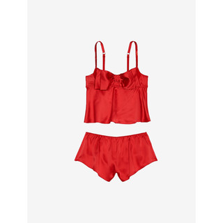 维多利亚的秘密 性感光滑蝴蝶结装饰吊带背心睡衣套装女本命年红色 86Q4红色 11229923 M