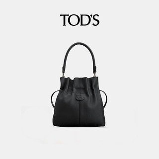 TOD'S【】2024早春女士DI BAG小号抽绳水桶包手提单肩包 黑色 PZ