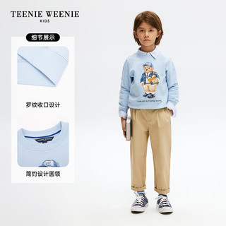 Teenie Weenie Kids小熊童装24春季男女童可爱印花圆领卫衣 象牙白 130cm