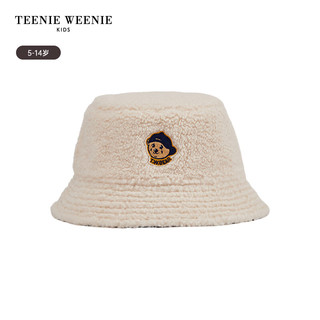 Teenie Weenie Kids小熊童装男女童仿羊羔绒双面渔夫帽 乳白色 M