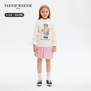 Teenie Weenie Kids小熊童装24春季男女童可爱印花圆领卫衣 藏青色 110cm