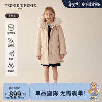 Teenie Weenie Kids小熊童装女童防风防泼水羽绒服 米色 130cm
