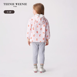 Teenie Weenie Kids小熊童装24春季女宝宝松紧腰纯色打底裤 中灰色 100cm