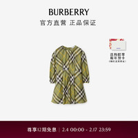 博柏利（BURBERRY）【】女童 褶饰格纹棉质连衣裙80783951 洋蓟绿80783951 10Y