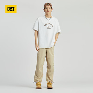 CAT卡特24春男士户外LOGO设计宽松短袖T恤 白色 S