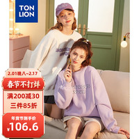 唐狮 TONLION女圆领卫衣 香芋紫 S