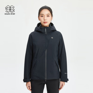 KOLON SPORT/可隆加热棉服 刘诗诗同款 女子户外戈尔防风可调节控温外套夹克 LKPJ4SN118-BK 黑色 175/XL