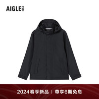 AIGLE艾高夹克冲锋衣2024年早春GORE-TEX防风防雨透汽户外男 黑色 AY294 M(175/92A)