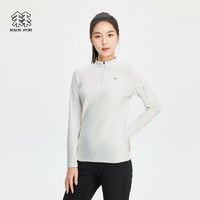 KOLON SPORT可隆户外女士微拉绒半拉链长袖T恤 米白CR 175/XL