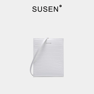 SUSEN 舒珊 女士单肩手机包 CS15002006 米色 中号
