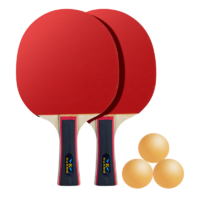 克洛斯威 三星级2支装乒乓球 拍 （赠送三支球）