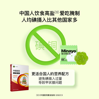 Minayo美那有复合维生素软糖 b族维C维D维E锌硒 叶酸烟酸生物素维矿女性成人妇女 90g/盒