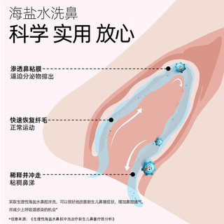 肌肤蕾（gifrer）生理盐水 海盐水 婴儿洗鼻水 舒缓鼻塞 儿童洗鼻盐水 5ml*80