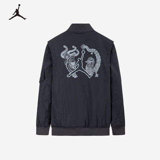 NIKE JORDAN 耐克AJ童装男童短款棉服24春龙年生肖款保暖儿童上衣 深烟灰 160cm1160/80(XL)