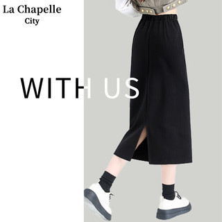 La Chapelle City 拉夏贝尔 女士黑色半身裙