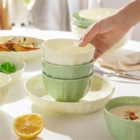 摩登主妇 奶油风米饭碗特别好看的大汤面碗小碗家用2023新款陶瓷碗