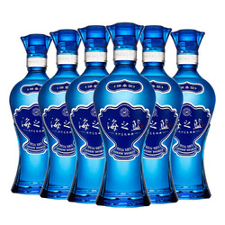 YANGHE 洋河 海之蓝 蓝色经典 52%vol 浓香型白酒 375ml*6瓶