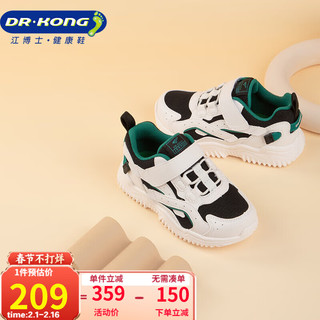 DR.KONG 江博士 学步鞋运动鞋 秋季男童轻便舒适健康鞋B14233W006白/黑 25