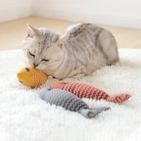 米囹 猫玩具自嗨解闷猫薄荷仿真鱼猫咪幼猫逗猫棒小猫磨牙宠物猫猫用品