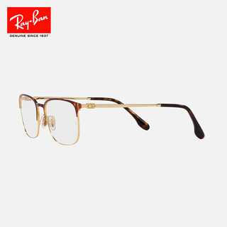 雷朋（RayBan）光学镜架金属方形文艺近视镜架0RX6494 2945玳瑁色镜框 