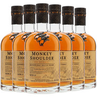88VIP：格兰菲迪 Monkey shoulder三只猴子调配麦芽苏格兰威士忌700ml×6瓶