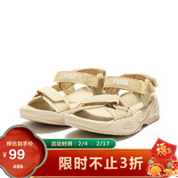 PUMA 彪马 男女同款 基础系列 凉鞋389075-03烤杏仁色-燕麦色-白色 44.5UK10