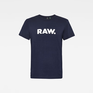 G-STAR RAW2024夏季Holorn圆领纯棉打底衫透气舒适男士短袖T恤D08512 浅藏蓝 XS