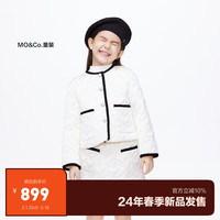 little MO&Co.little moco童装24春女童新中式国风棉服开衫外套KBD1QJK003 米杏色  160/76