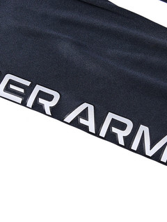 安德玛（Under Armour）儿童春秋款男童长袖T恤针织运动服中大童男打底衫运动上衣 黑色 150cm