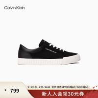 Calvin Klein Jeans24春夏男士简约撞色字母低帮运动休闲帆布鞋YM00903 0GM-太空黑 42