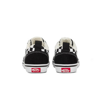 VANS范斯童鞋 Ward Slip-on美式黑白棋盘格加绒小童帆布鞋 黑白棋盘格 22码 实测内长13.5cm